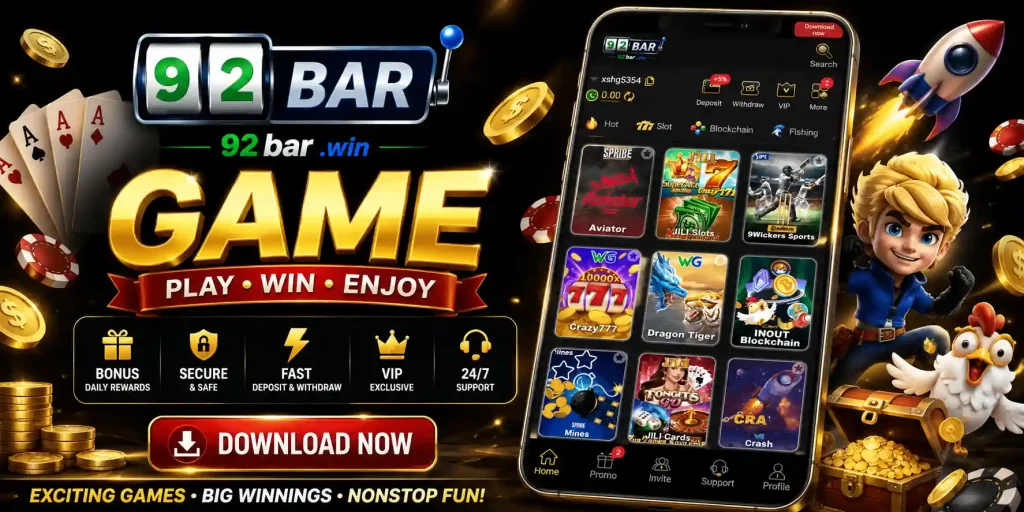 92BAR Game Download (Latest Version) Real Earning App Free