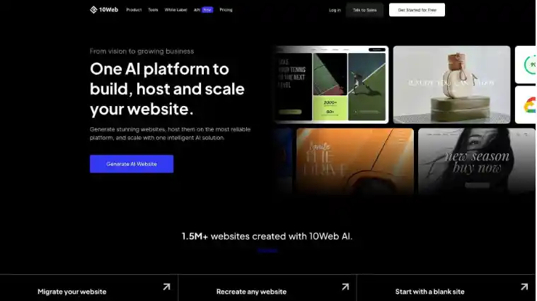 10Web Review: AI Website Builder & Managed WordPress Hosting